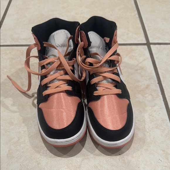 Nike Air Jordan Mid in Black, White, and Peach - Picture 2 of 5